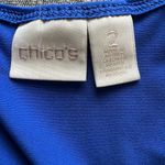 CHICO'S‎ Microfiber Contemporary Royal Blue Slimming Scoop Neck Tank Sz2/L Size 2 Photo 4