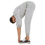 Madewell  Velour Slim‎ Joggers in Navy and white Stripe size Large Photo 1