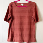 LuLaRoe  Ribbed Top Womens Large Stretch Casual Everyday Wear Short Sleeve Photo 0