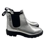 Steve Madden Baylor Silver Metallic Leather Chelsea Boots Women’s Size 9 Photo 1