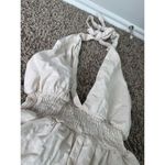 Pink Lily Cotton Linen Blend Babydoll Romper Womens Sz M Beachy Minimalist Photo 2