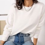 Spanx AirEssentials Crew Neck Pullover Sweatshirt Powder Large Photo 4
