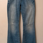 Big star 1196 Buckle  Sweet Flare Jeans 26 (27x30.5) Ultra Low Rise Light Wash Photo 0