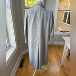 Vintage Bert Newman Petites Gray White Check Wool Full Length Dress Coat Sz 10P Photo 4