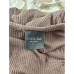 Olivia Rae  Ribbed Tiered Dress V-Neck‎ Short Sleeve Casual Brown Size Small Photo 8