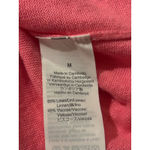 J.Crew Womens Medium Linen Blend Long Sleeve V Neck Top Coral Pink Casual Photo 6