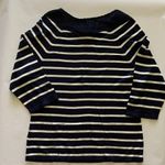 CHAPS  Navy and Cream Striped Women's Sweater Photo 2