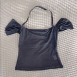 White Fox Boutique White Fox Without A Doubt Mesh Halter Top Steel Blue / Gray XS Photo 3