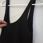 Reformation  Black Ribbed Scoop Neck Tank Bodysuit Photo 2