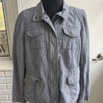 Talbots Railroad Stripe Utility Jacket 10 layered preppy coastal boho minimalist Photo 0