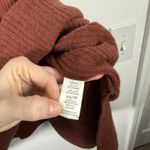 Vince Ribbed Cashmere Wool Poncho Sweater Henna Brown Oversized Womens XS Photo 5