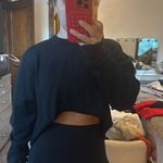 All Things Golden Cropped Black Crewneck Size XS Photo 5