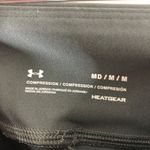 Under Armour  Womens Compression Leggings HeatGear Zip Ankle Gray Orange M Photo 2