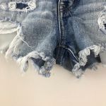 American Eagle  Vintage Hi Rise Festival Ripped patched cutoff jean shorts 2 S 27 Photo 3