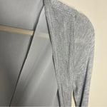 Chiffon Knit Combo Layered Lightweight Feminine Fairy Open‎ Cardigan Neutral Gray Photo 7
