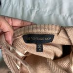 Mini Sweater Dress With Adjustable Bow Tan Size M Photo 2