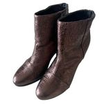 Rag and Bone  Brown Metallic Newbury Ankle Booties Size 6 Photo 0