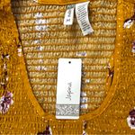 Japna  gold with floral tan top, size M, NWT Photo 6