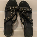 Milwaukee Motorcycle Clothing Co. Women’s Sandals with Silver Studs Size 40 Black Photo 0