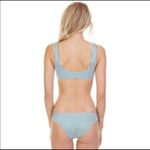 Tori Praver Swimwear Tori Praver NEW Green White Stripe Bikini Photo 2