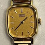 Seiko  Ladies Watch Vintage 10K Gold Plated Bracelet Sparkling Gold Mustard Dial Photo 1