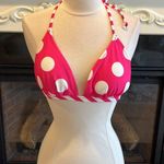 U.S. Polo Assn. Pink Polka Dot Bikini Top Swimsuit Womens M Photo 1