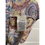 Umgee Paisley Print Dress Off Shoulder Short Sleeve Bohemian Style Small Photo 4