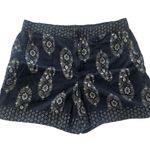 Knox Rose  High Rise Relaxed Fit Pull On Shorts; Black Paisley; size XL Photo 3