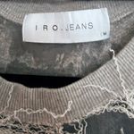 IRO  Jeans Kismet Distressed Crewneck Sweatshirt Gray Grunge Y2K Streetwear‎ Med Photo 5