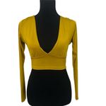 Urban Outfitters Boho deep v Long sleeve open back crop top Photo 2