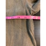 Pas de Calais Linen Leather Cowhide Silk Button Front Lagenlook Jacket Coat Tan Size M Photo 7