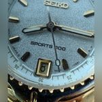 Seiko Sport 100 Vintage Ladies Watch Silver Dial Gold Bracelet 10 BAR Date Photo 8