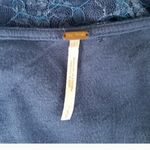 Free People LACE SCOOP NECK MINI BODYCON DRESS LINED BODY PUFFY ROUCHED SLEEVES Photo 5