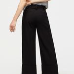 J.Crew • Cropped Wide-leg Pant in 365 Crepe black flat front cuffed trouser Photo 12