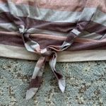 Love Scarlett Short Sleeve Tie Front Top Stripes Pink Glitter XL Photo 1