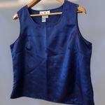 G.M.L Women's Blue Satin Tank Top‎ Size 12 Photo 0