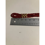 Vintage Chinese Cloisonné Rope Cord Belt, Red, Gold, Vied , Flower, Small Photo 5