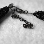 In Vogue Boho Black/Gold/Silver Beaded Layered 15"Chunky Choker Necklace Black Photo 2