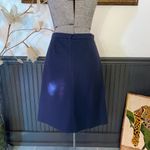 L'AUTRE CHOSE Italian Virgin Wool Box Pleat Skirt Made in Italy Sz 42/US 6💚🎀 Blue Photo 4