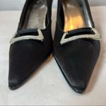 Impo  Winslow Black Satin Rhinestone Heels Photo 8