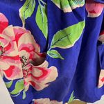 Yumi Kim  Blue Liz Romper Womens Large Floral Bright Silk White Lotus summer‎ Photo 7