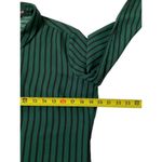EXPRESS Portofino Women Sz Small Striped Green Long Sleeve Button Up Shirt 23-4P Photo 5