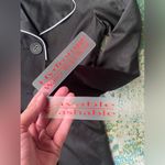 Wet Seal Vintage deadstock black satin trench coat, size large Photo 4