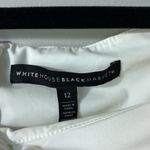 White House | Black Market WHBM White 3/4 Sleeve Bodycon Draped top Dress Size 12 Photo 2