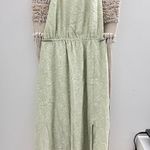 ZARA Light Green Floral Print Maxi Dress Photo 2