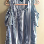 Bobeau  Striped Cold Shoulder Top | Large‎ Photo 0