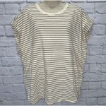 Pistola  Trina Muscle Tee Cream Sable Stripe Size L Cap Sleeve Boxy Fit Photo 1