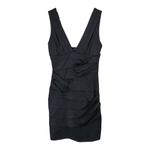NIKIBIKI Vintage Y2K Black Ruched Mini Dress Photo 1