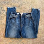 Band of Gypsies NWOT Cropped Frayed High Rise Blue Denim Jeans Photo 1