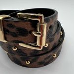 Michael Kors Michael Animal Print Studded Leather Belt Size Large NWT Photo 1